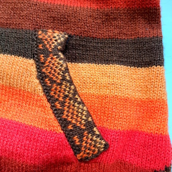 TJCO LOCO Peru ALPACA Sweater HOODIE Sz S - M UNIQUE COLORFUL STUNNING Like new - Picture 6 of 10